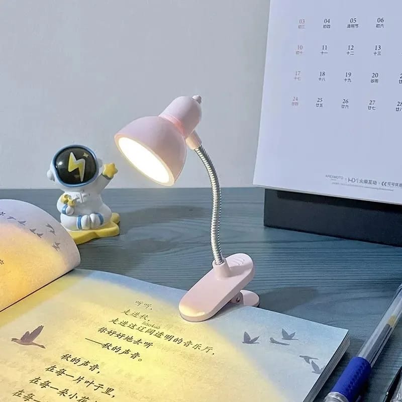 Mini Book Light With Clip Portable Led Reading Lamp Travel Bedroom Night Light Night Lights Eye Protections (random Color)