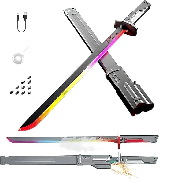 Kids Multi-Color Battle Laser Sword With Smoke