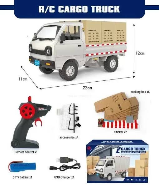RC CARGO SIMULATING PICKUP TRUCK WITH SMOKE